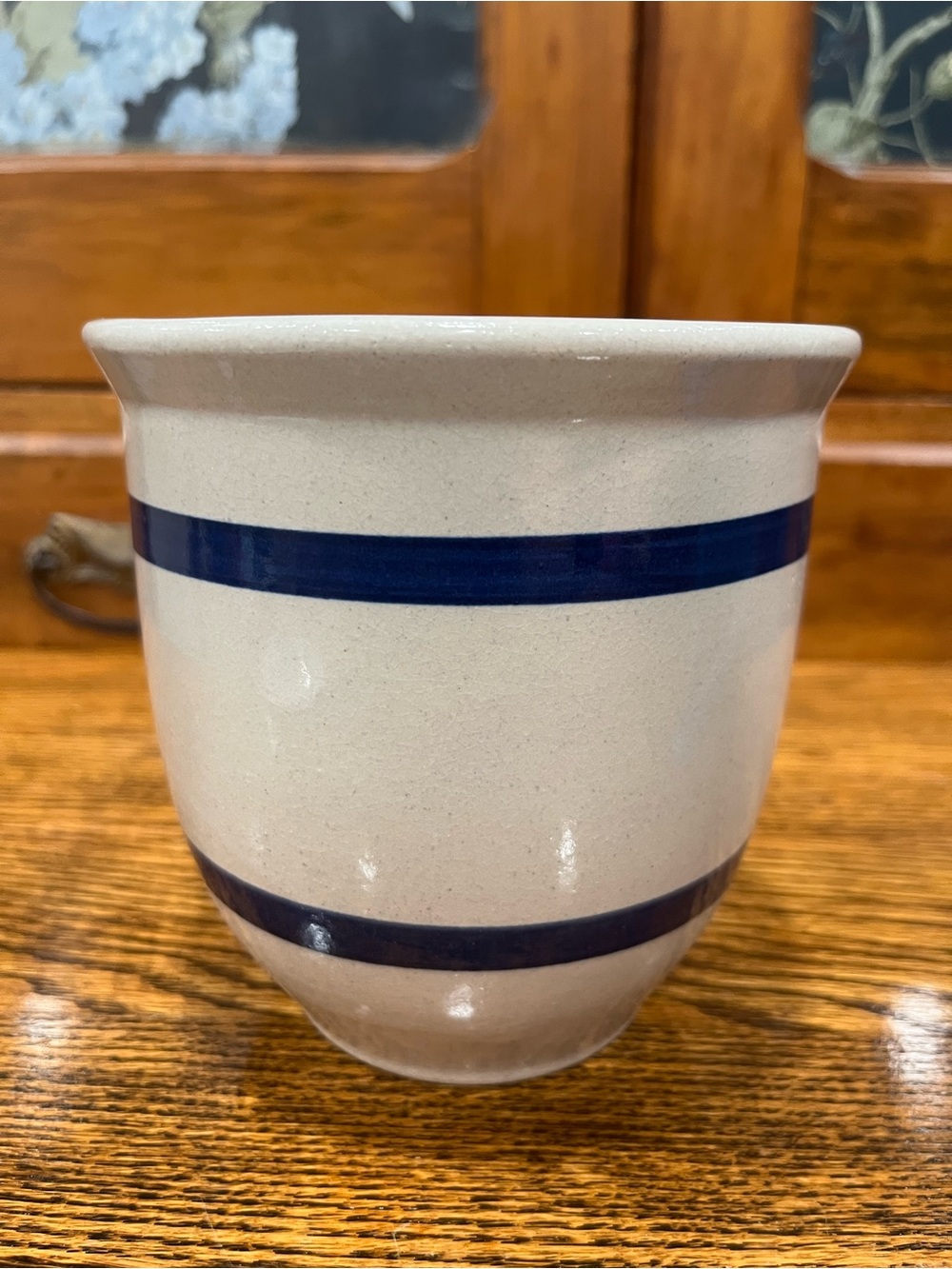 Vintage R.R.P. Co. Robinson Ransbottom Roseville Ohio Stoneware Pottery Navy